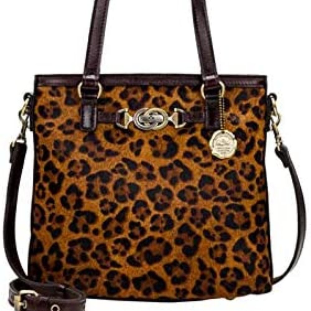 Patricia Nash Lundy Leather Convertible Crossbody - Leopard Haircalf